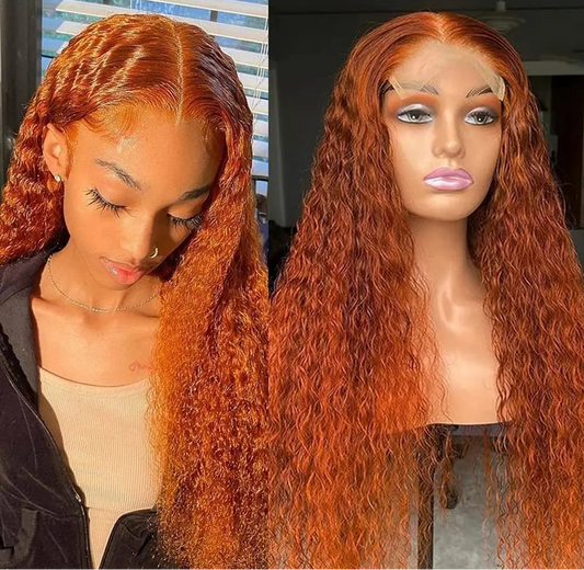 HD Lace Ginger Water Wave Wig